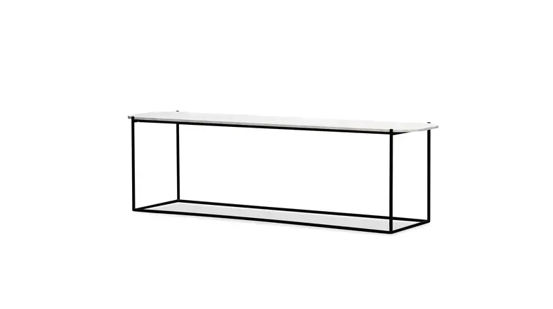 Lola Sofa Side Table – Travertino Stone Top 1