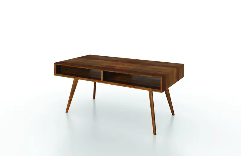 London Coffee Table – Mid-Century Inspired, Tapered Legs 1
