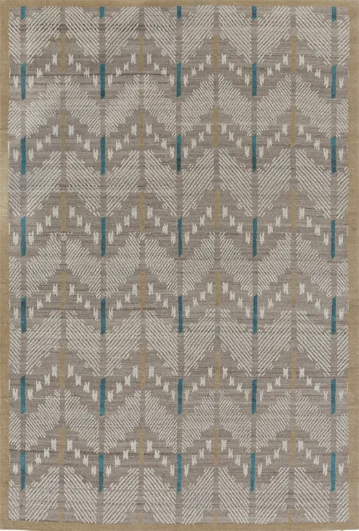 Los Alamos Regional Rug – Contemporary Southwest Interpretation, Hand-Knotted Wool 1
