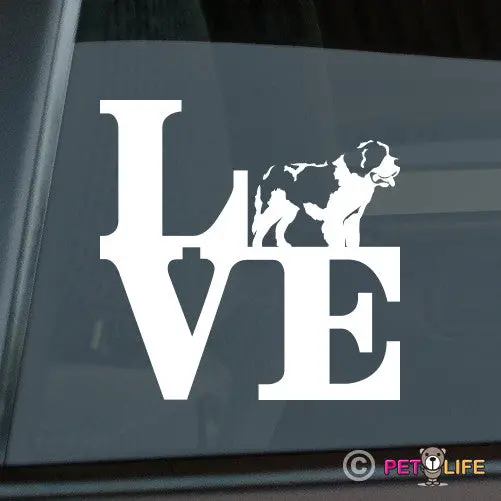 Love Saint Bernard Park Sticker – Illustrated Canine Art 1