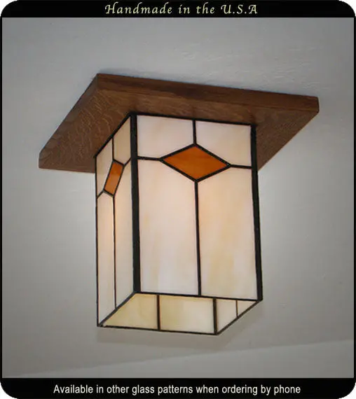 Low-Profile Mission Lantern Flush Mount #758 1