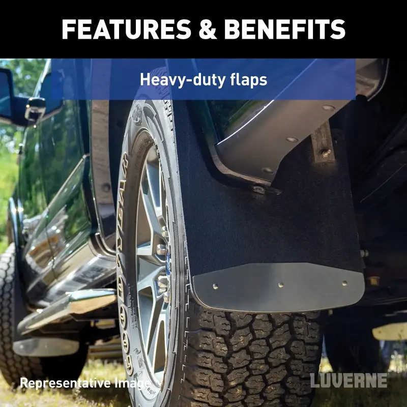 Luverne 252023 Textured Rubber Dual Rear Mud Flaps – Universal Fit, 20" X 23" 1