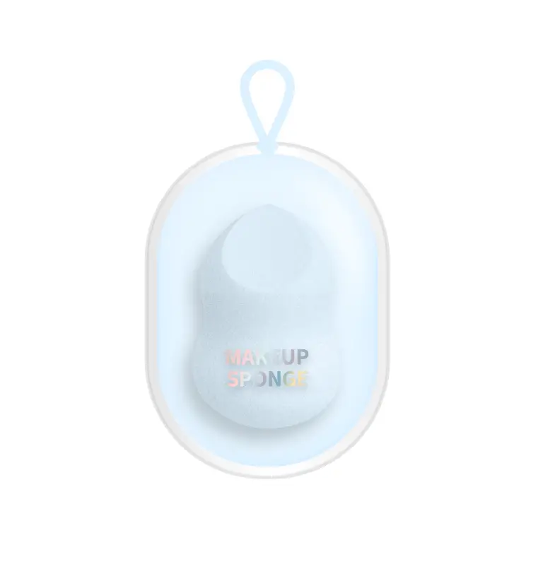 Macaron-Themed Blue Makeup Sponge – High-Absorption Design 1