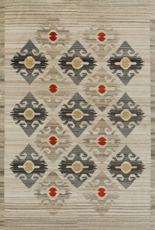 Madrid Beige Area Rug – Hand-Knotted Southwest Wool Design 1