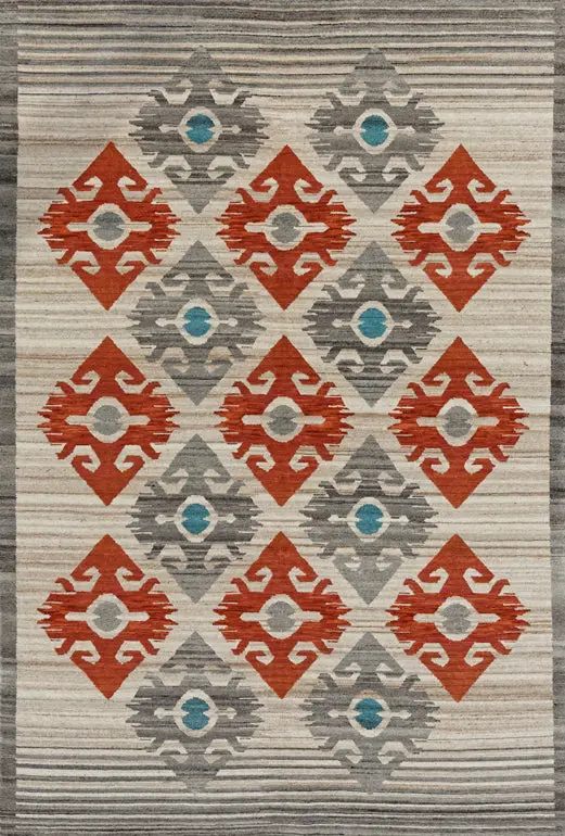 Madrid Red Area Rug – Hand-Knotted Southwest Wool Rug 1