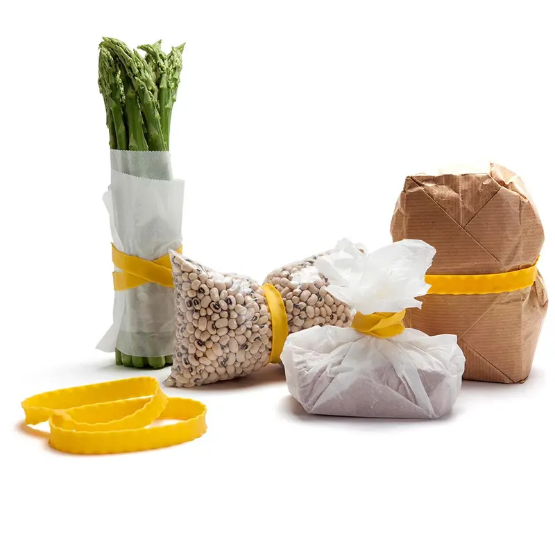 Mafaldine-Shaped Silicone Stretch Bands For Cooking & Organization 1