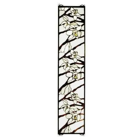 Magnolia Floral Stained Glass Window Panel 1