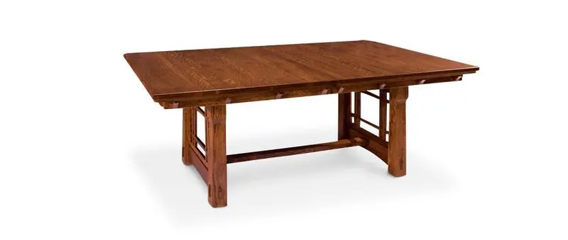 Makayla Solid Wood Trestle Dining Table 2