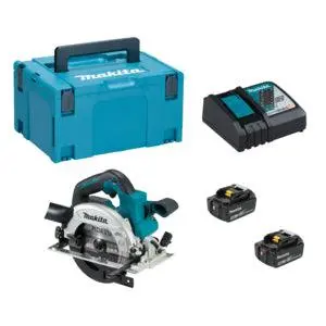 Makita Dhs660Rtj 165Mm Brushless Cordless Circular Saw Kit With Two 5.0Ah Batteries 1