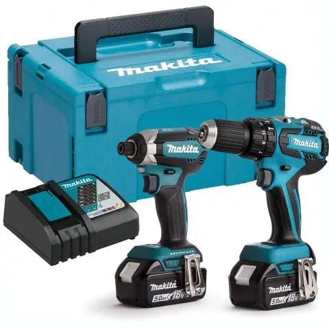 Makita Dlx2131Tj 18V Combi Drill & Impact Driver Kit – Dual 5.0Ah Li-Ion 1