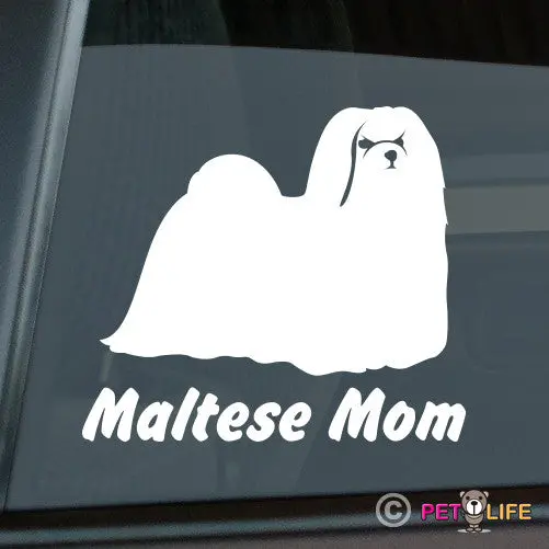 Maltese Mom Vinyl Decal - Celebratory Pet Parent Sticker 1