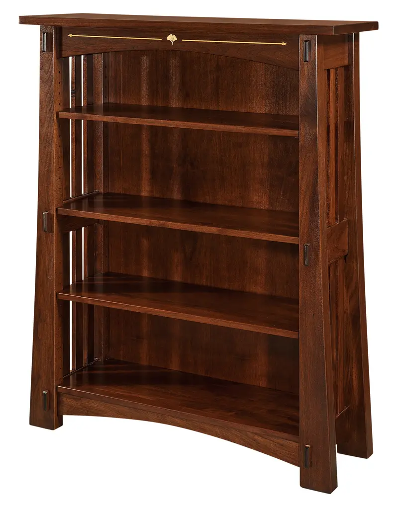 Mesa Ginkgo-Inlay Open-Back Bookcase 1