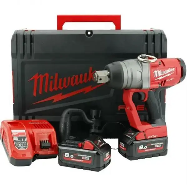 Milwaukee M18 High-Torque 1-Inch Cordless Impact Wrench (Dual 8Ah Batteries) 1