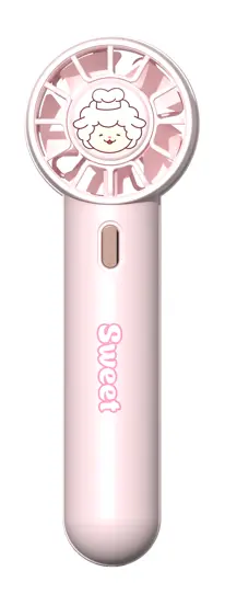 Mini Family Compact Handheld Fan – 500Mah Rechargeable, Pink 1