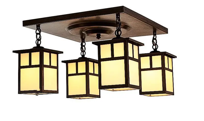 Mission 4-Light Ceiling Mount Fixture 1