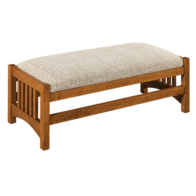 Mission-Inspired Spindle Long Ottoman 1