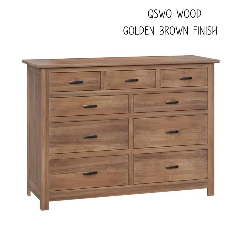 Mission Nine-Drawer Wide Dresser 1