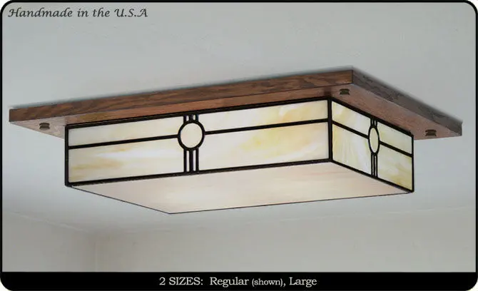 Mission-Style Flush Mount Ceiling Light #706 1
