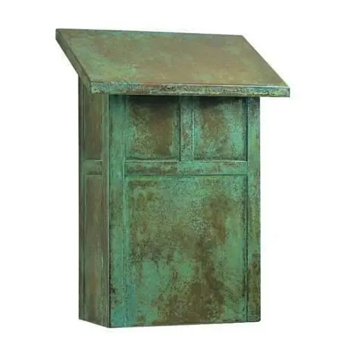 Mission-Style Outdoor Mailbox With Post Mount 1