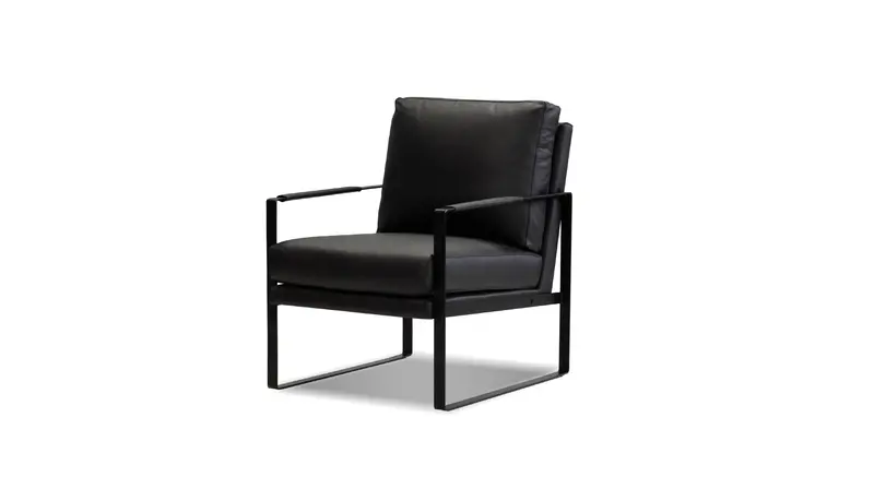 Mitchell Black Fabric Accent Chair 1