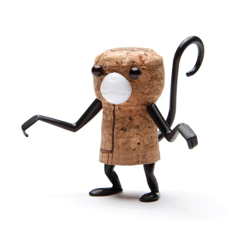 Monkey-Design Wine Cork Display Piece With Artistic Detailing 1