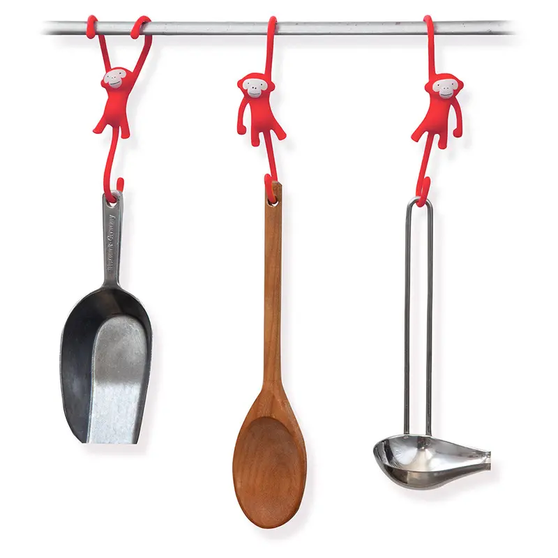 Monkey-Shaped Kitchen Hooks | Playful Hanging Organizers 1