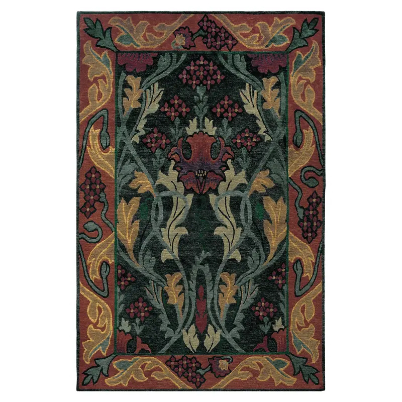Morris Garden Wool Area Rug – Stickley-Inspired Pattern 1
