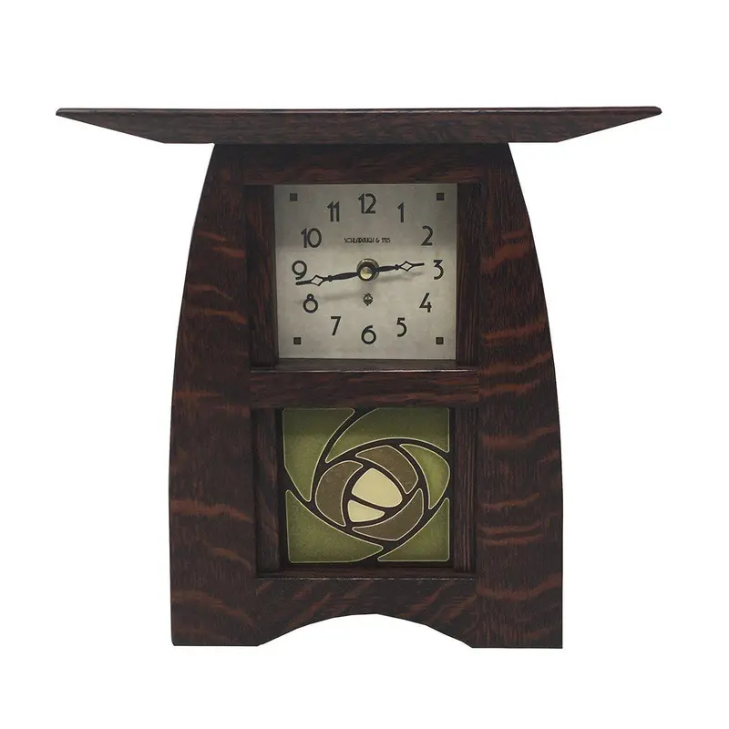 Motawi Arts & Crafts 4X4 Ceramic Tile Wall Clock 1