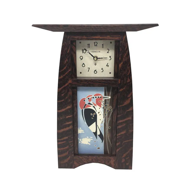 Motawi Arts & Crafts 4X8 Ceramic Tile Wall Clock 1