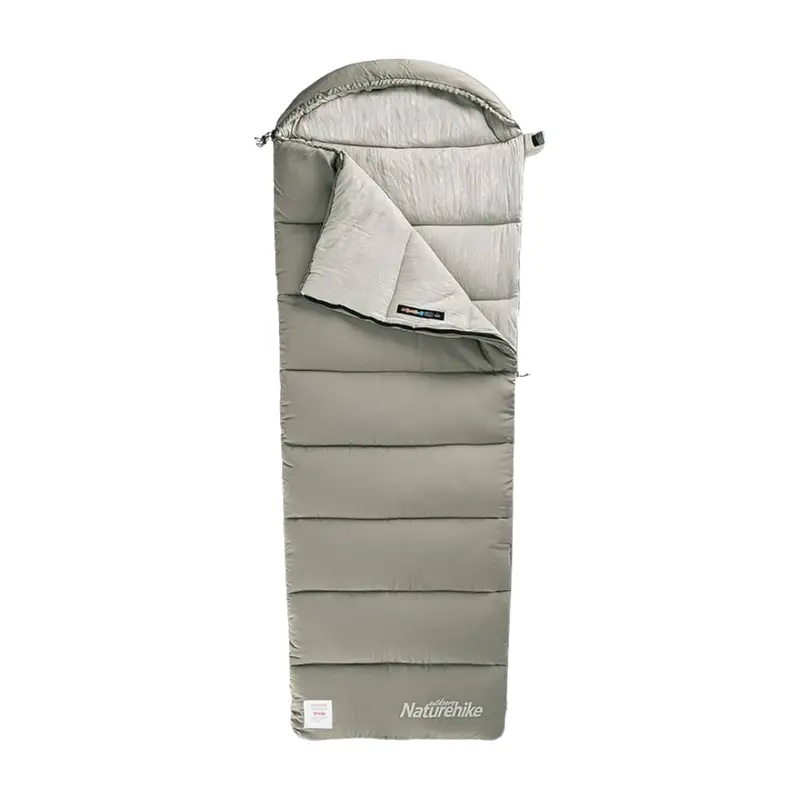 Naturehike M180 Washable Cotton Envelope Sleeping Bag – Hooded, Left-Zip, Forest Green 1