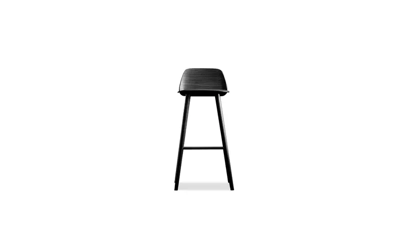 Nisa Black Leather Bar Stool 1