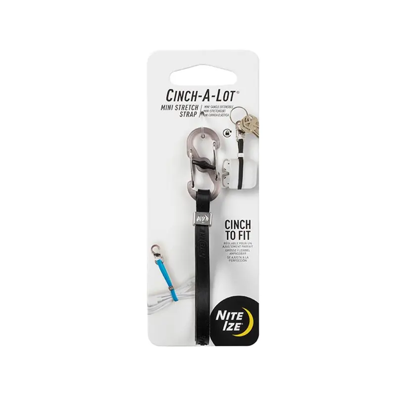 Nite Ize Cinch-A-Lot Mini Stretch Strap – Compact Black Version 1