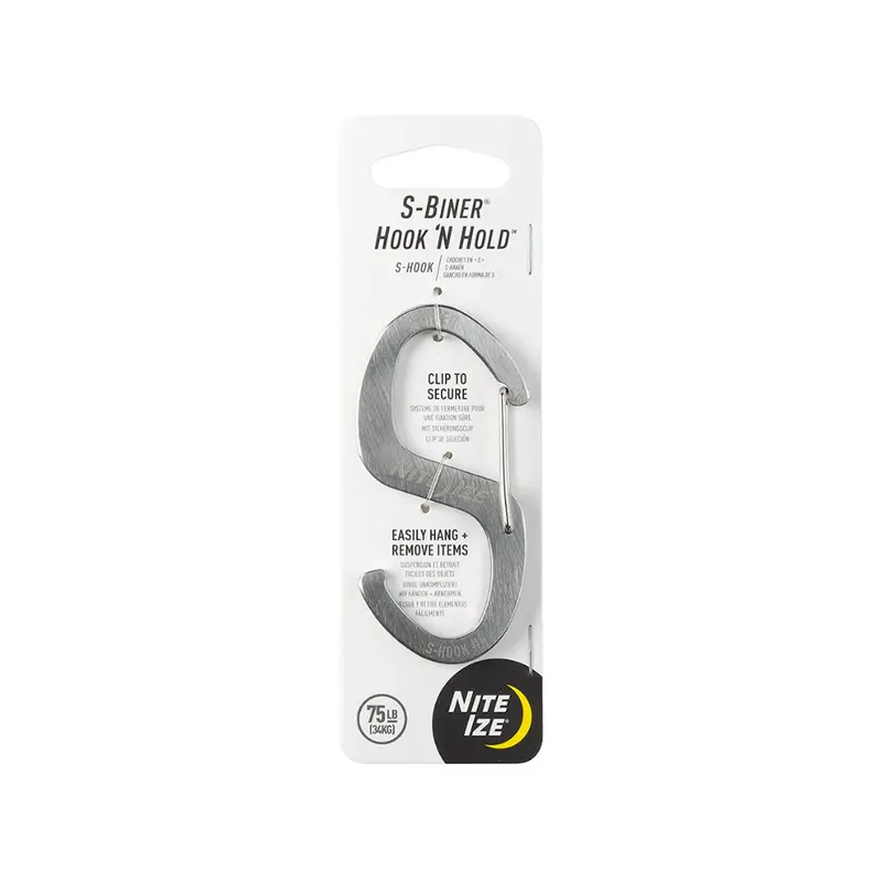 Nite Ize Hook N Hold S-Hook – S-Biner Style Multi-Use Hanging Tool 1