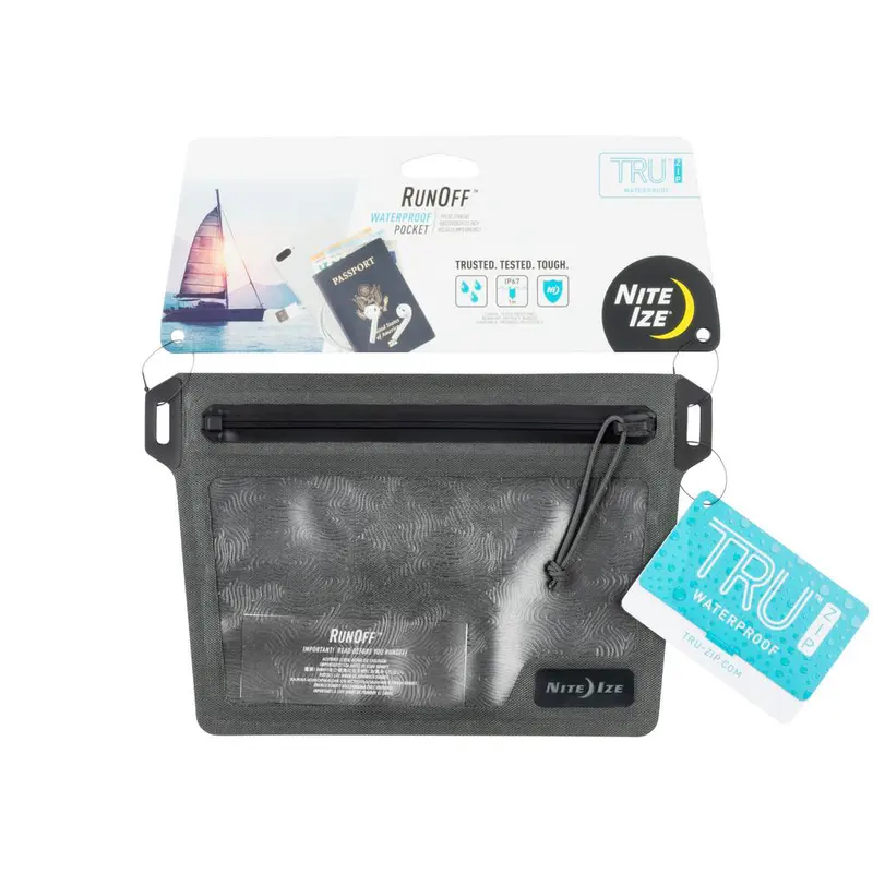 Nite Ize Runoff Waterproof Pocket – Weatherproof Zippered Carry Pouch 1