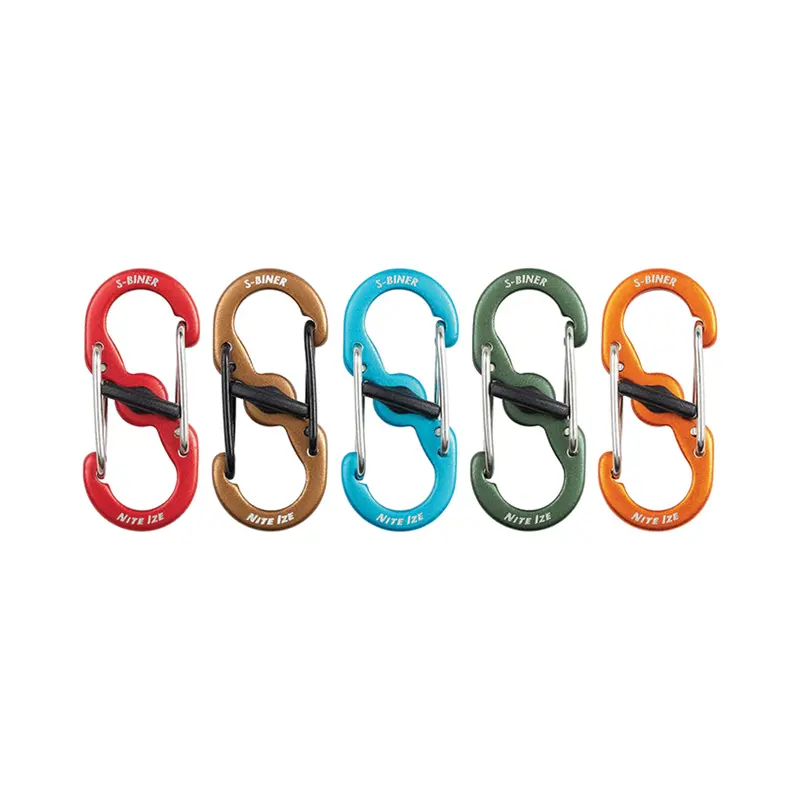 Nite Ize S-Biner Microlock Aluminum Set – 5-Pack (Assorted Colors) 1