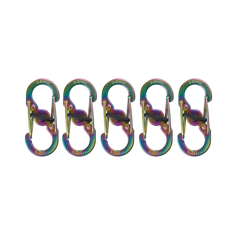 Nite Ize S-Biner Microlock Stainless Steel Set – 5-Pack (Spectrum Colors) 1