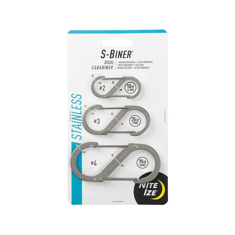 Nite Ize Stainless Steel Dual-Action S-Biner Combo – 3-Pack 1
