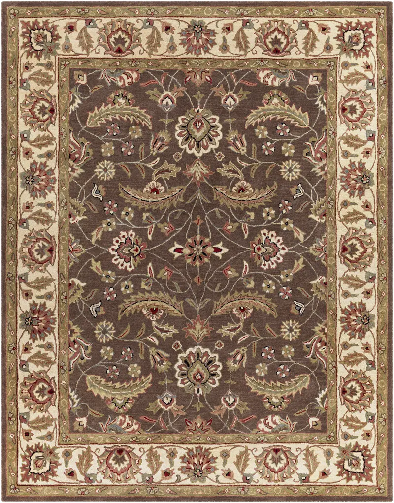Nutmeg Brown Nobility Collection Hand-Tufted Rug 1