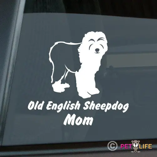 Old English Sheepdog Mom Pride Sticker 1