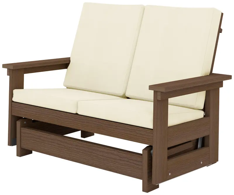 Outdoor Gliding Loveseat With Modern Design 2