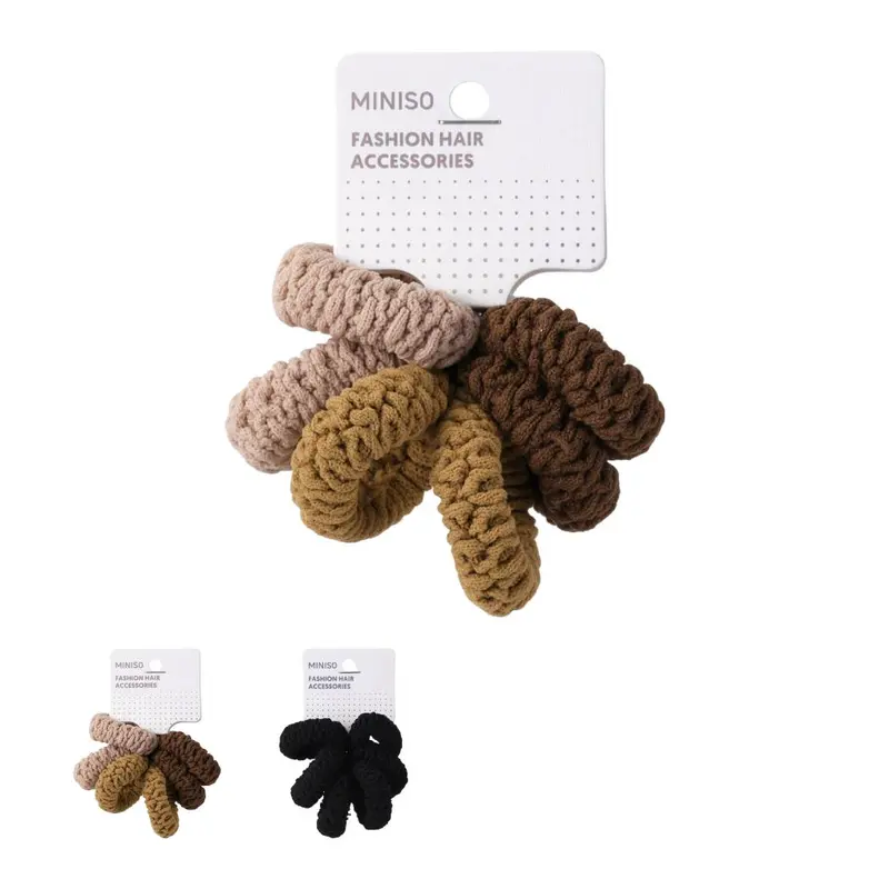 Pack Of 6 Minimalist Hair Ties – Basic Elastic Bands 1