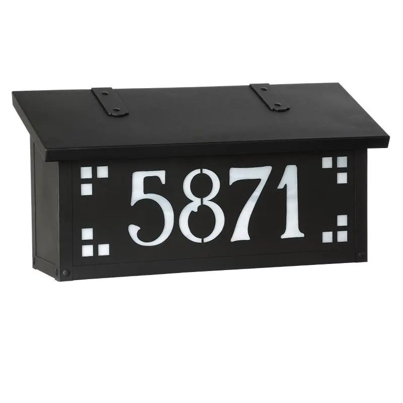 Pasadena Horizontal House Number Mailbox With Integrated Numbers 1