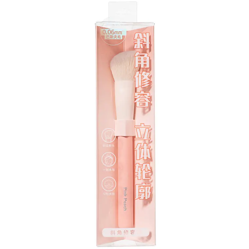 Peach Pink Angled Contour Brush – Blending & Definition Tool 1