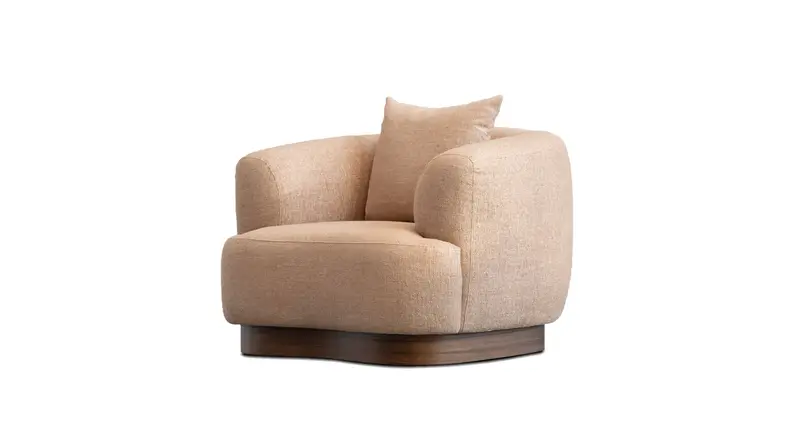 Ped Retro Chenille Mushroom Lounge Chair 1