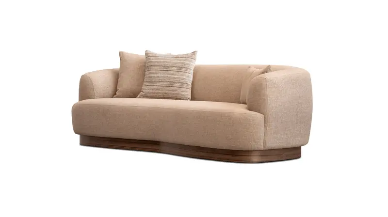 Ped Retro Chenille Mushroom Sofa 1