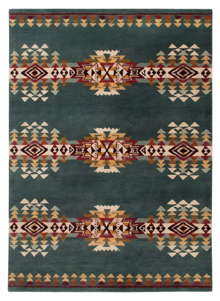 Pendleton Highland Peak Teal Area Rug – Hand-Tufted Southwest Style 1