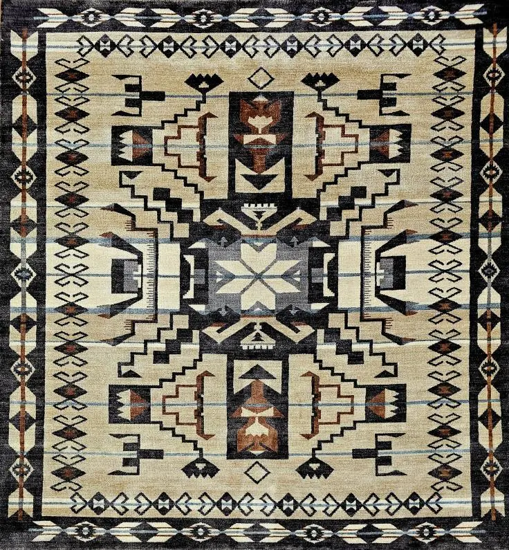Pendleton Storm Falcon Rug – Dynamic Southwest Imagery, Hand-Knotted Wool 1