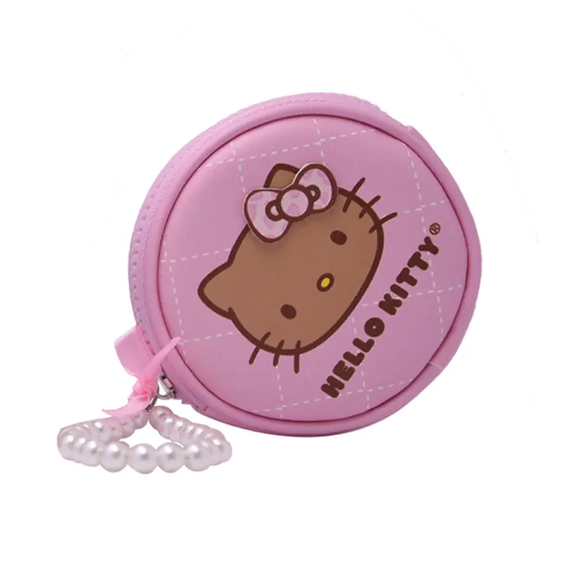 Pink Hello Kitty Leopard-Print Round Coin Purse 1