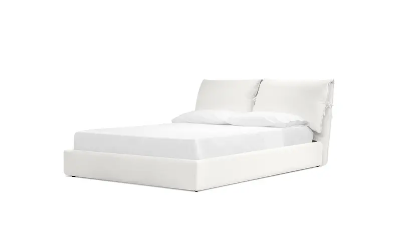 Plume Alabaster-Finished Platform Bed 1