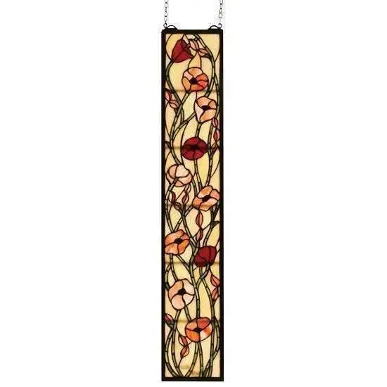Poppy-Printed Stained Glass Sidelight 1